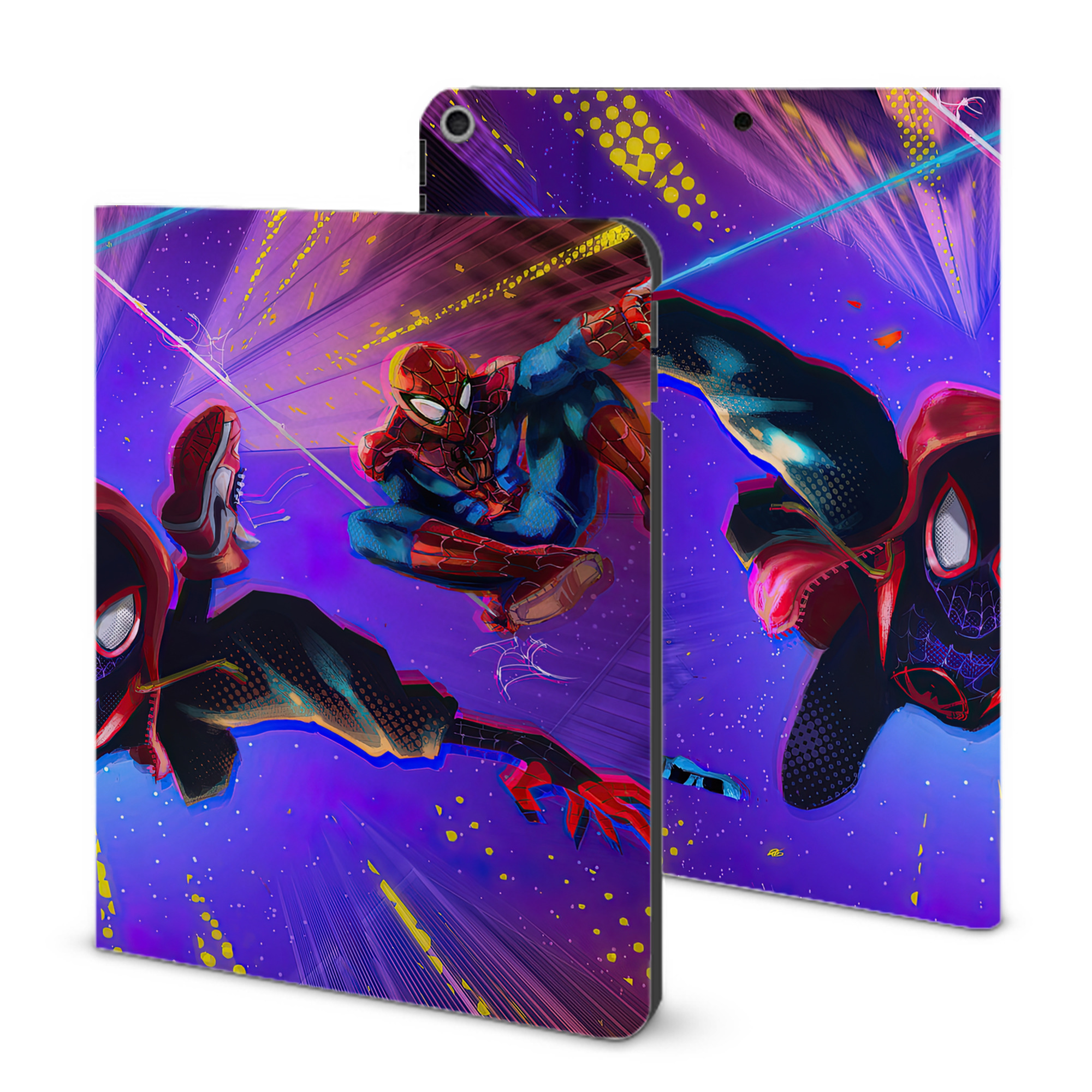 （画像用） Spider Man スパイダーマン IPad ケース ブック型 PUレザー TPU 耐衝撃 軽量 薄型 ペン収納なし 全面保護 IPad 各モデル対応